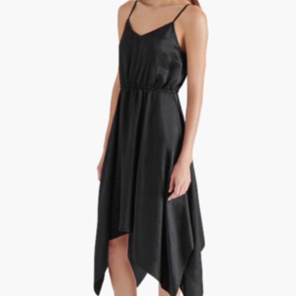 NEW Steve Madden Asymmetric Midi Dress in Black​ - Picture 4 of 4
